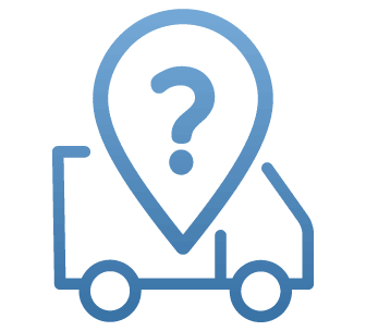 配送物の位置が不明のアイコン